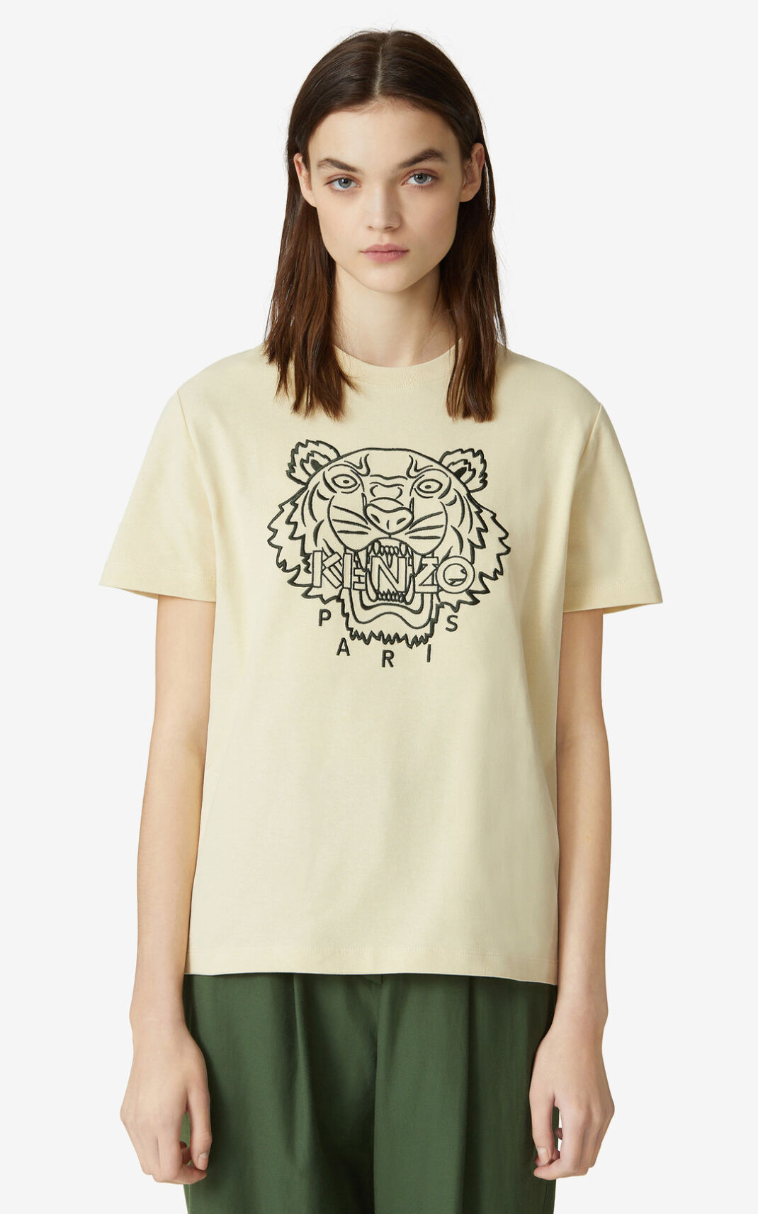 Kenzo Loose 虎 Tシャツ レディース ブラウン - JITZGQ472